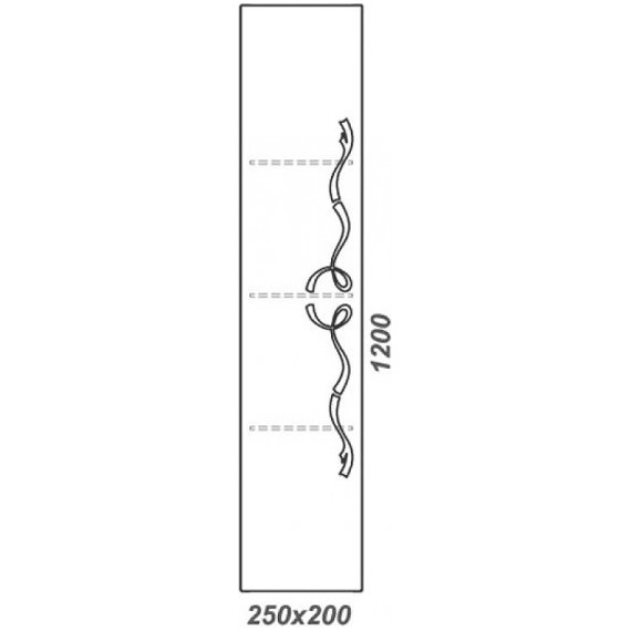 Пенал подвесной Aqwella Clarberg Due amanti 25 см Due.05.25/W/CR, белый/серебро фото 4