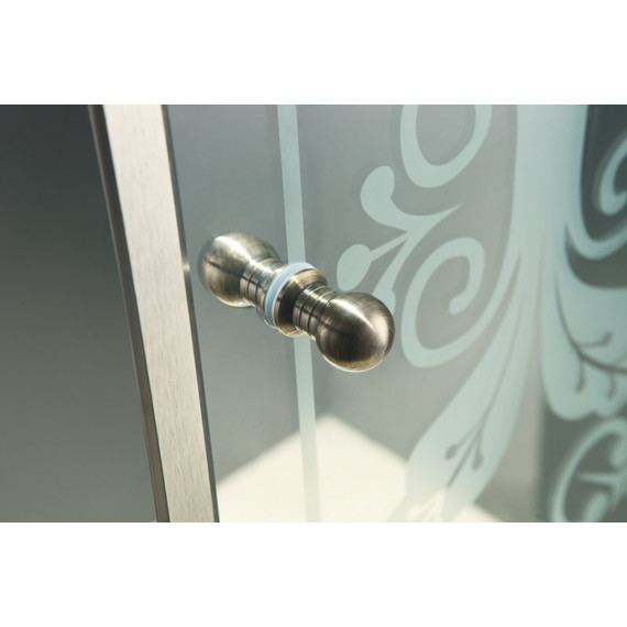 Душевое ограждение Cezares GIUBILEO-R-2 90х90 см, золото/прозрачное фото 4