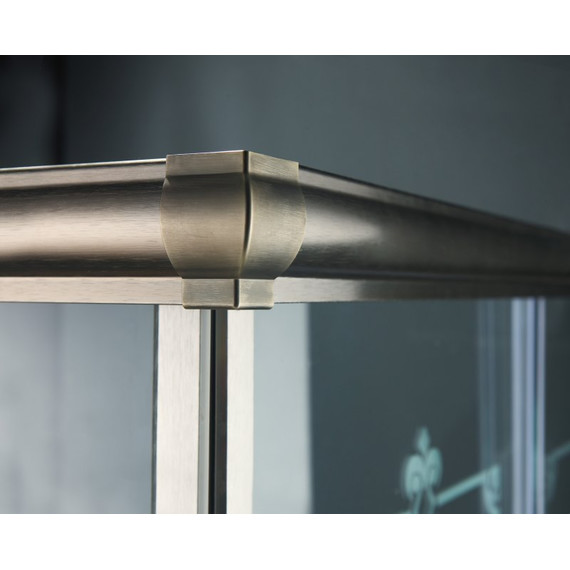 Душевое ограждение Cezares GIUBILEO-A-2 90х90 см, бронза/прозрачное/узор фото 2