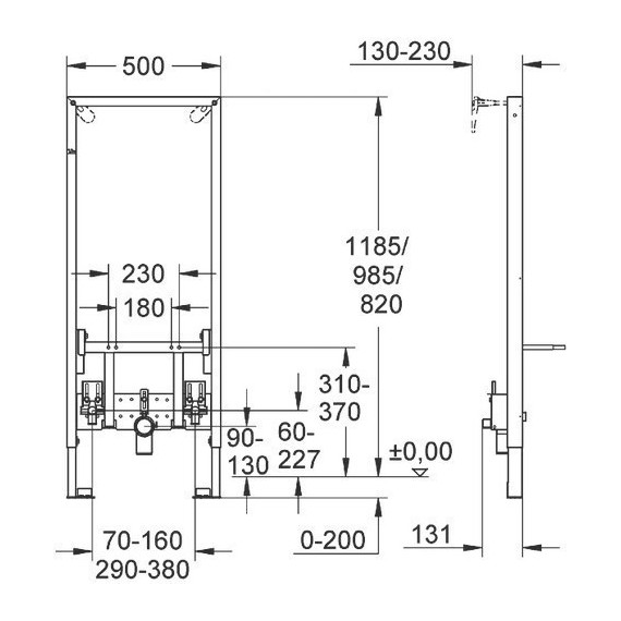 Инсталляция для биде Grohe 38553001 - 2 Инсталляция для биде Grohe 38553001 фото 2