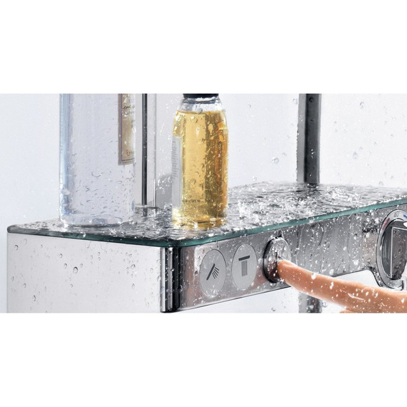 Душевая стойка с термостатом Hansgrohe Raindance Select E 300 Showerpipe 27127400, белый/хром - 3 Душевая стойка с термостатом Hansgrohe Raindance Select E 300 Showerpipe 27127400, белый/хром фото 3