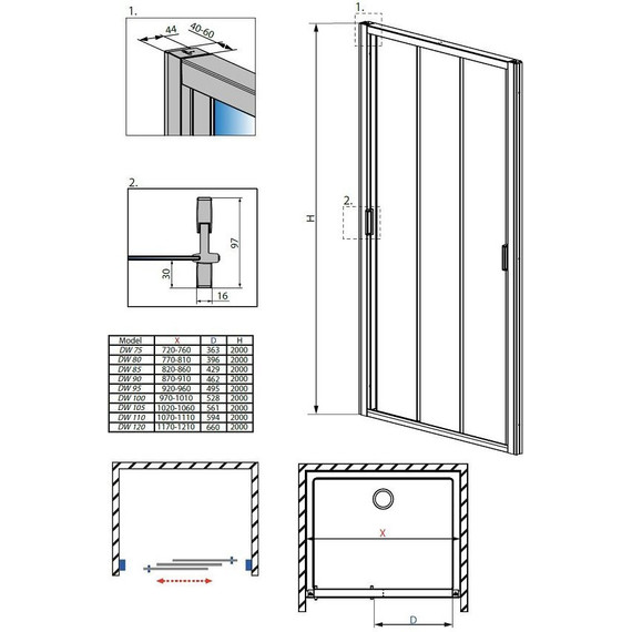 Душевая дверь Radaway Evo DW 120 см хром/прозрачное - 3 Душевая дверь Radaway Evo DW 120 см хром/прозрачное фото 3