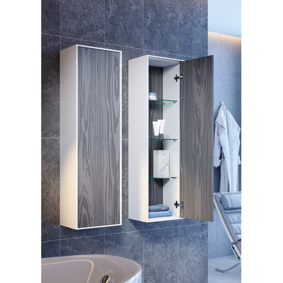 Пенал подвесной Aqwella Genesis П35/MG 35 см GEN0535MG, белый/серый - 4 Пенал подвесной Aqwella Genesis П35/MG 35 см GEN0535MG, белый/серый фото 4