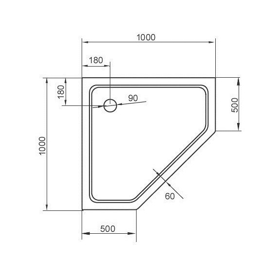 Акриловый поддон Cezares TRAY-A-P-100-15-W 100х100 см - 4 Акриловый поддон Cezares TRAY-A-P-100-15-W 100х100 см фото 4