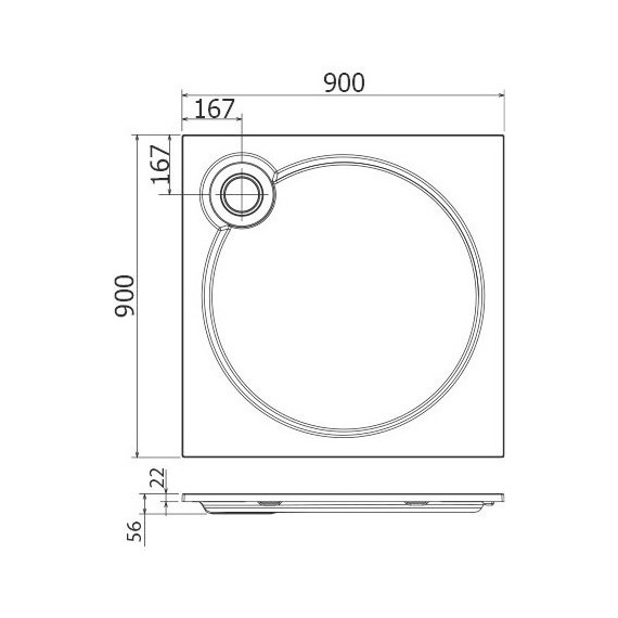 Мраморный поддон Cezares TRAY-S-A-90-56-W 90х90 см - 2 Мраморный поддон Cezares TRAY-S-A-90-56-W 90х90 см фото 2