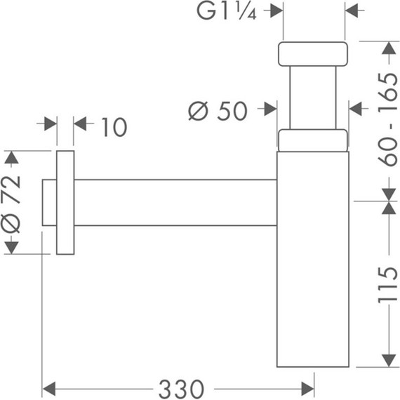 Сифон для умывальника Hansgrohe Flowstar 52105000 хром фото 2