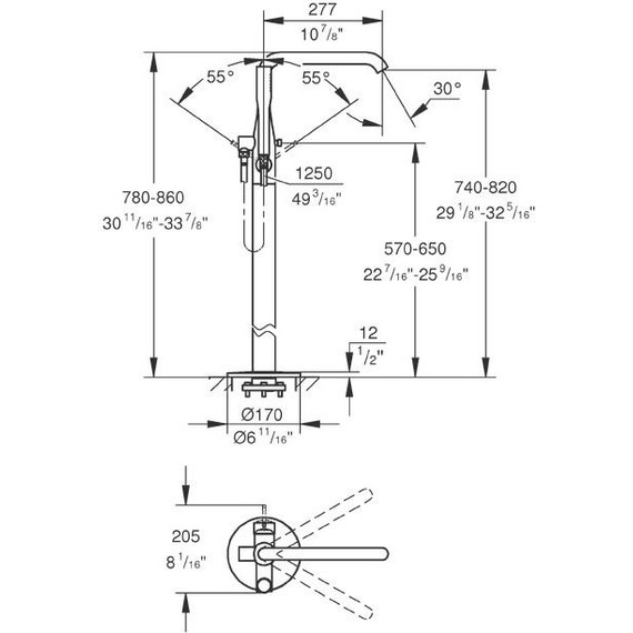 Смеситель для ванны Grohe Essence New 23491001 фото 5