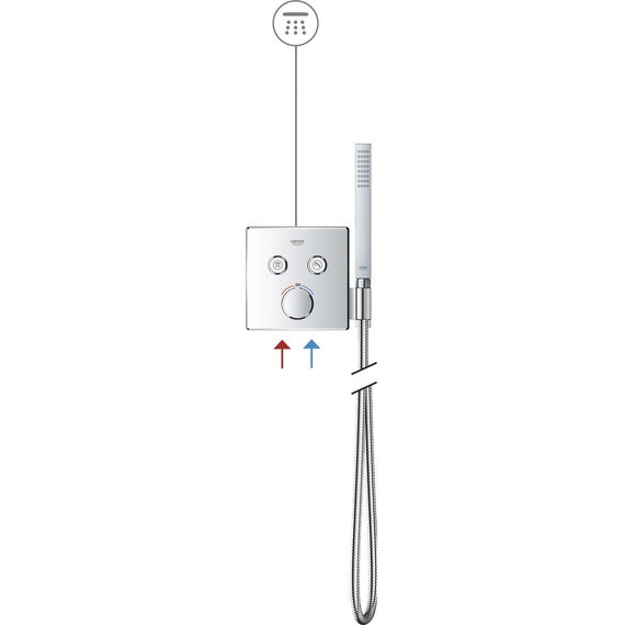 Смеситель для душа с термостатом Grohe Grohtherm SmartControl 29125000 - 8 Смеситель для душа с термостатом Grohe Grohtherm SmartControl 29125000 фото 8