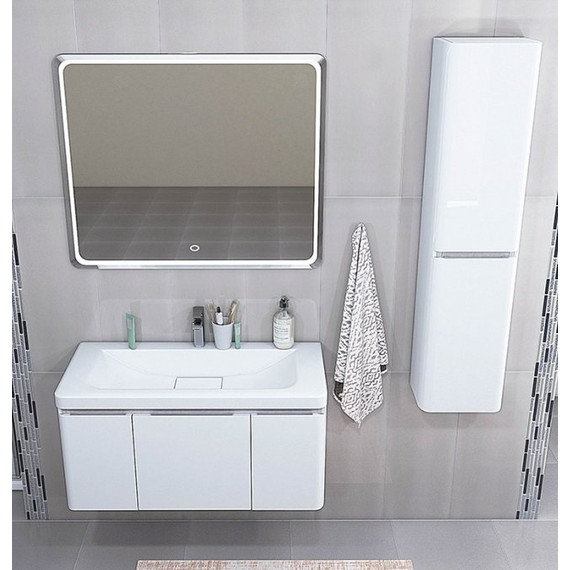 Тумба подвесная с раковиной Акватон Шерилл 85 см 1A2088K1SH010, белый фото 6