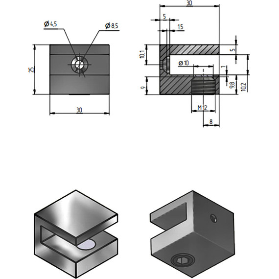 Стеклянная полка Stworki Glass 90 см 3GW260TTKK000 фото 3