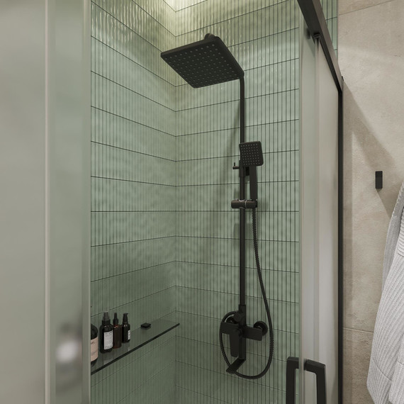 Стеклянная полка Stworki Glass 60 см 3GW262TTKK000, чёрный фото 8