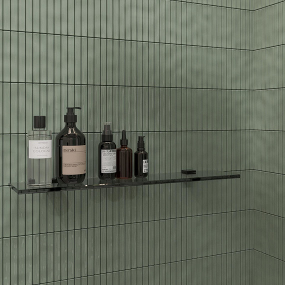 Стеклянная полка Stworki Glass 60 см 3GW262TTKK000, чёрный фото 7