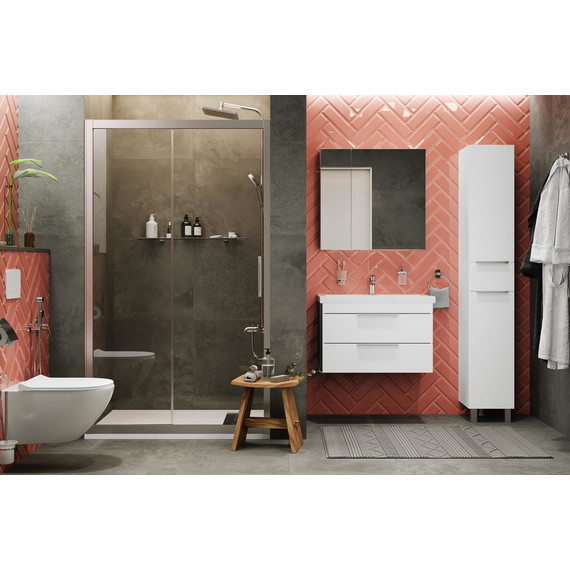 Пенал напольный Stworki Копенгаген С08509, белый фото 6