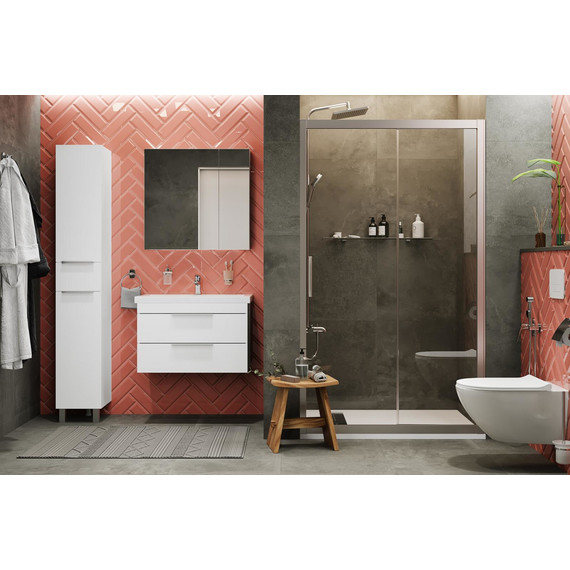 Пенал напольный Stworki Копенгаген С12356, белый фото 3