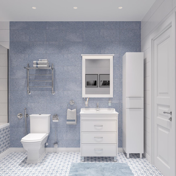 Пенал напольный Stworki Копенгаген С08509, белый фото 3