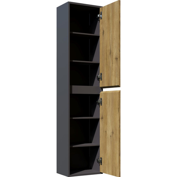 Пенал подвесной Stworki Кронборг 1A262303KB5A0, серый/тёмное дерево фото 5