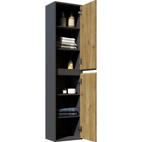 Пенал подвесной Stworki Кронборг 1A262303KB5A0, серый/тёмное дерево фото 6