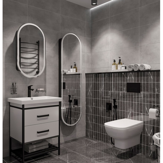 Пенал подвесной Stworki Мальмё МВК076, чёрный фото 9