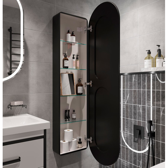 Пенал подвесной Stworki Мальмё МВК076, чёрный фото 14