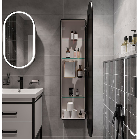 Пенал подвесной Stworki Мальмё МВК076, чёрный фото 13