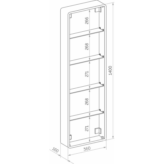 Пенал подвесной Stworki Мальмё МВК076, чёрный фото 3
