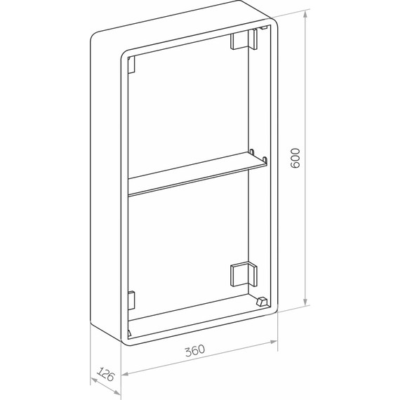 Зеркало-шкаф Stworki Мальмё 45 см МВК074, белый фото 3