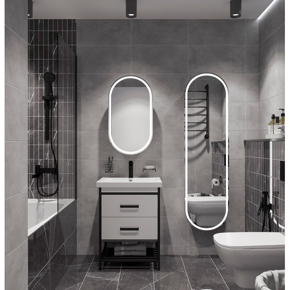 Зеркало-шкаф Stworki Мальмё 45 см МВК074, белый фото 4