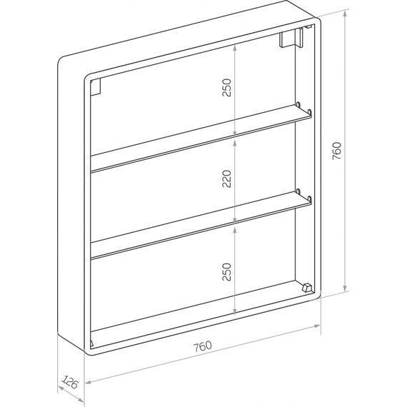 Зеркало-шкаф Stworki Стокгольм 80 см МВК082, белый фото 2