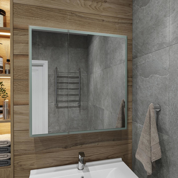 Зеркало-шкаф Stworki Стокгольм 80 см МВК082, белый фото 5