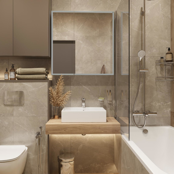 Зеркало-шкаф Stworki Стокгольм 80 см МВК082, белый фото 10