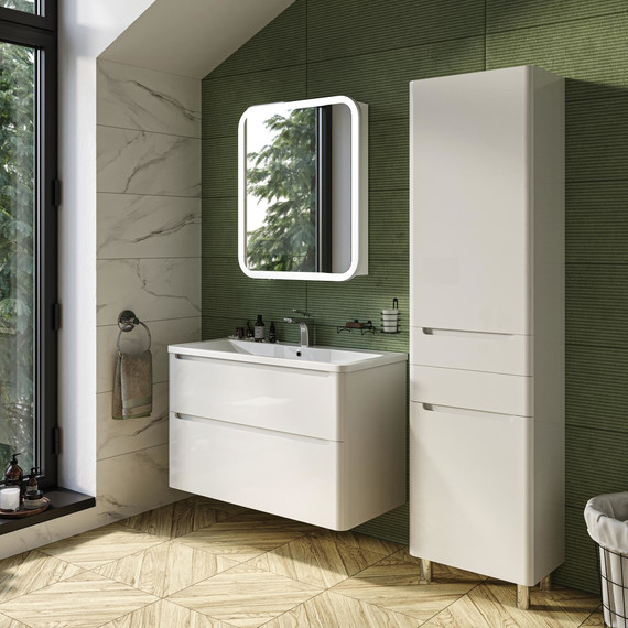 Пенал напольный Stworki Монтре Мон.04.190/N/W, белый фото 4