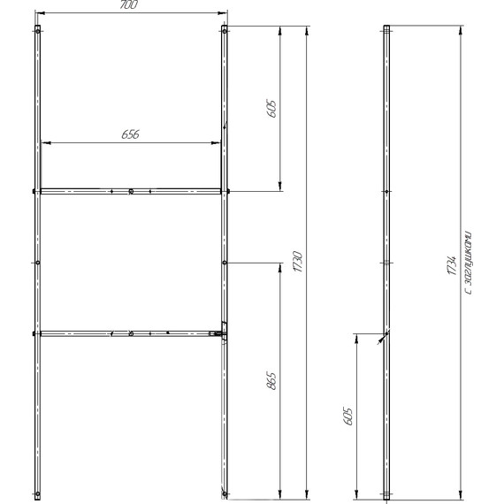 Ванна акриловая Stworki Эстерсунд 180x75 см 565411 с ножками фото 3