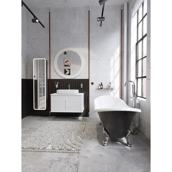 Тумба подвесная с раковиной и столешницей Stworki Молде 95 см 579544, белый фото 8