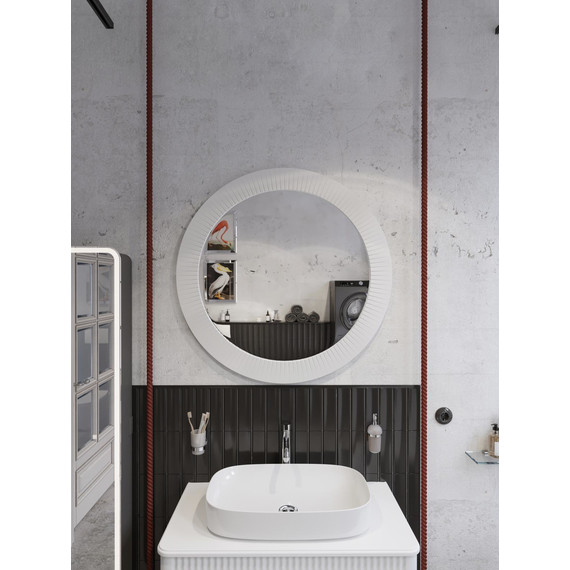 Тумба подвесная с раковиной и столешницей Stworki Молде 95 см 579544, белый фото 11