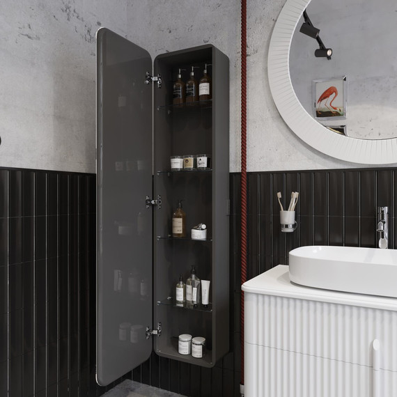 Тумба подвесная с раковиной и столешницей Stworki Молде 95 см 579544, белый фото 13