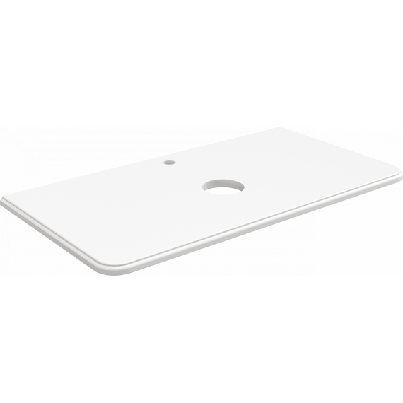 Тумба подвесная с раковиной и столешницей Stworki Молде 95 см 579544, белый фото 20