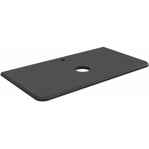 Тумба подвесная с раковиной и столешницей Stworki Молде 95 см 591332, чёрный фото 16