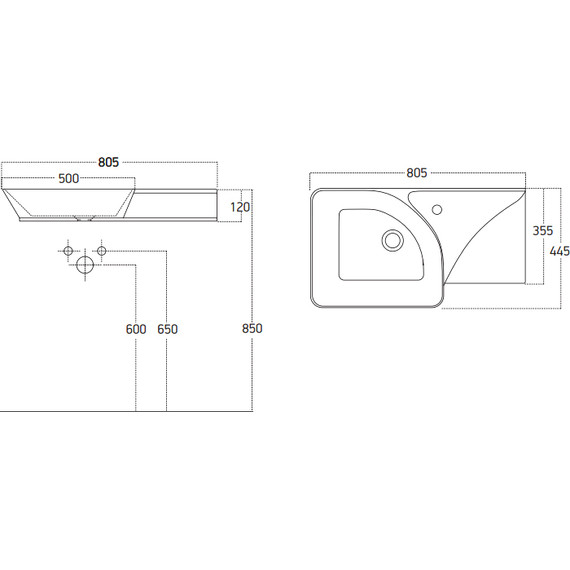Тумба подвесная с раковиной Stworki Ши 80 см 609720, белый - 3 Тумба подвесная с раковиной Stworki Ши 80 см 609720, белый фото 3