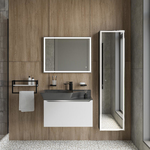 Тумба подвесная с раковиной Stworki Ши 80 см 609720, белый - 4 Тумба подвесная с раковиной Stworki Ши 80 см 609720, белый фото 4