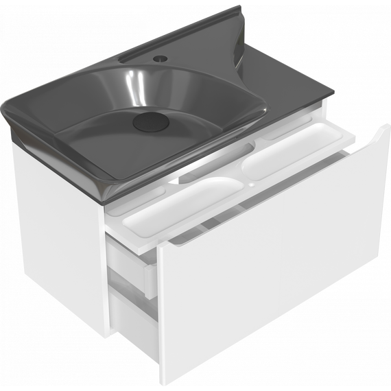 Тумба подвесная с раковиной Stworki Ши 80 см 609720, белый - 10 Тумба подвесная с раковиной Stworki Ши 80 см 609720, белый фото 10