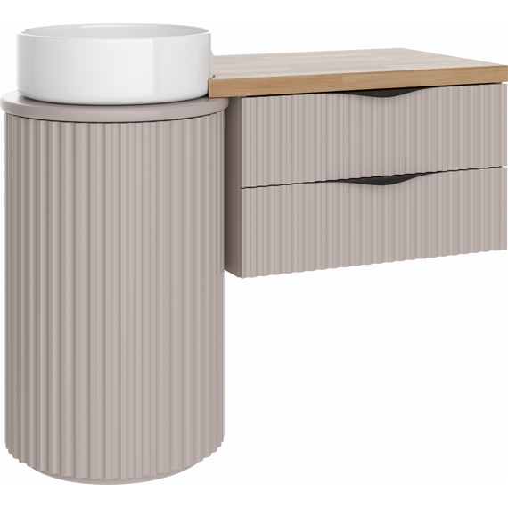 Тумба напольная с раковиной Stworki Lotus 105 см 595442, бежевый фото 6