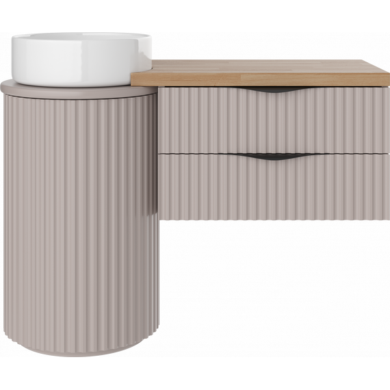 Тумба напольная с раковиной Stworki Lotus 105 см 595442, бежевый фото 8