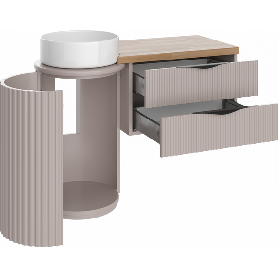 Тумба напольная с раковиной Stworki Lotus 105 см 595442, бежевый фото 10