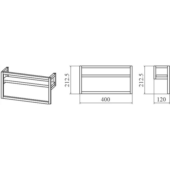 Полка с полотенцедержателем Stworki Гриндстед 40 см П23245, чёрный/светлое дерево фото 2