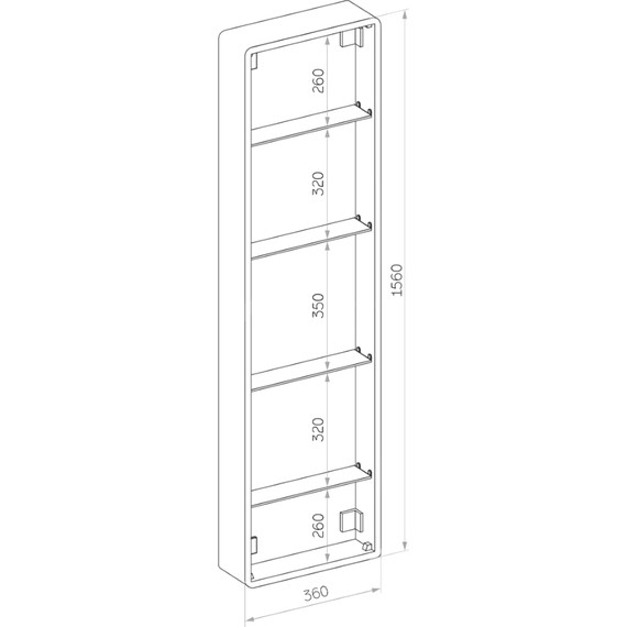 Пенал подвесной Stworki Ольборг МВК181, серый фото 2