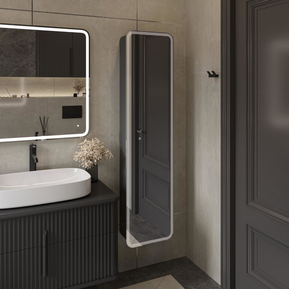 Пенал подвесной Stworki Ольборг МВК181, серый фото 4