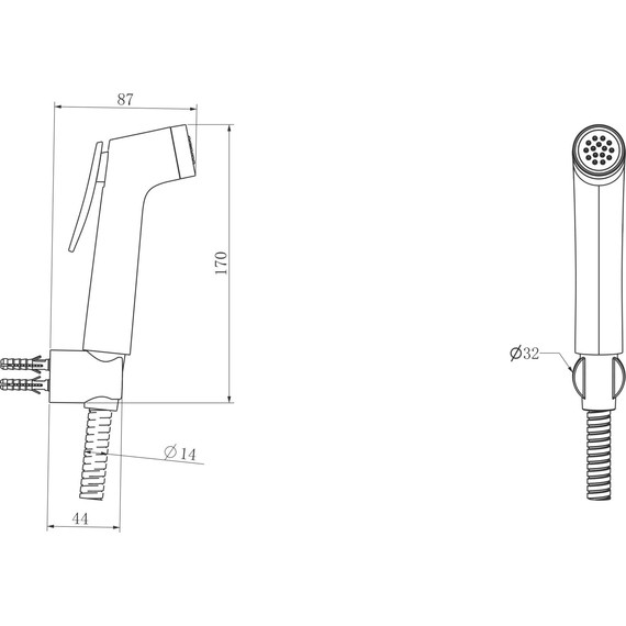 Гигиенический душ Stworki Ларвик S186011-7Q02-I012, чёрный фото 2