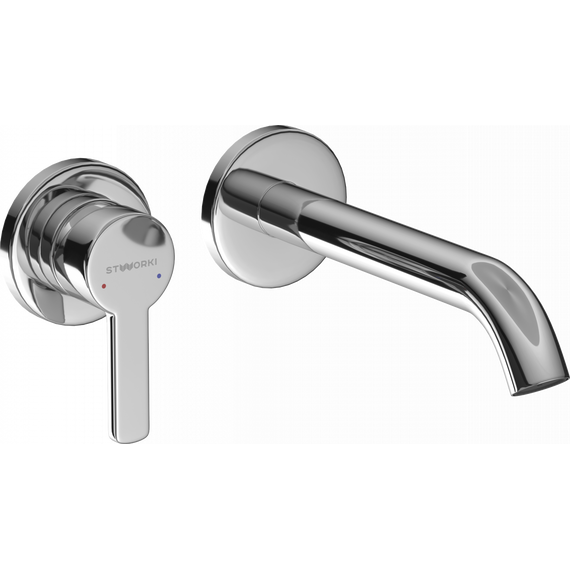 Смеситель для раковины настенный Stworki Стокгольм 32351-595/1BG-IG11 (со скрытой частью) фото 5