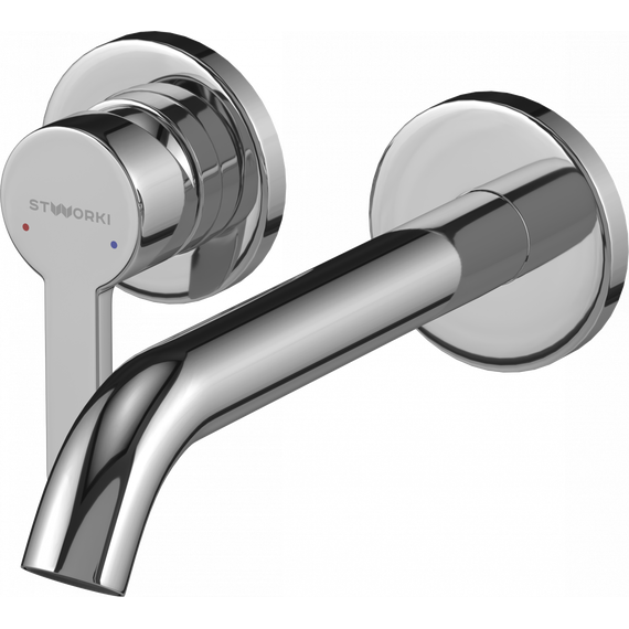 Смеситель для раковины настенный Stworki Стокгольм 32351-595/1BG-IG11 (со скрытой частью) фото 6