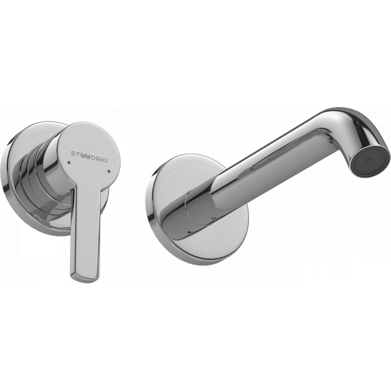 Смеситель для раковины настенный Stworki Стокгольм 32351-595/1BG-IG11 (со скрытой частью) фото 7